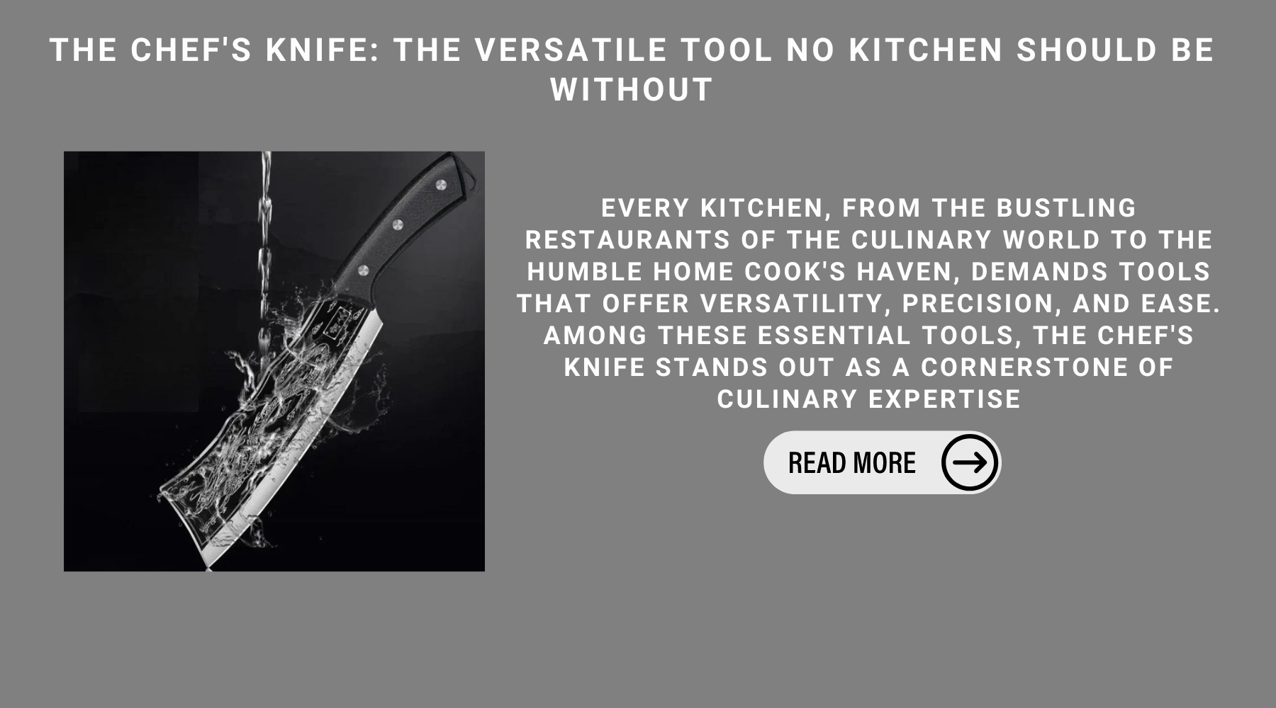 The Chef's Knife: The Versatile Tool No Kitchen Should Be Without