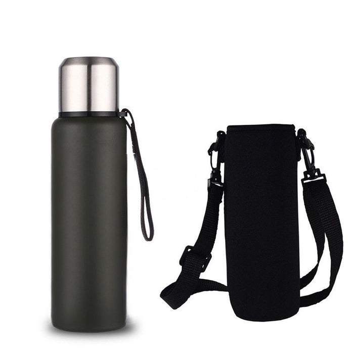 Stainless Steel Thermos Bottle With Bag