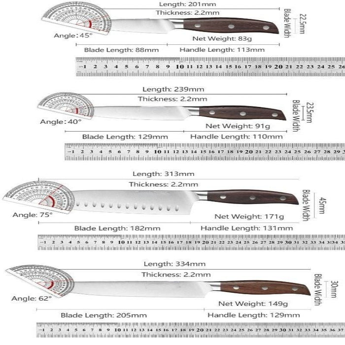 Stainless Steel Kitchen Knives Sets