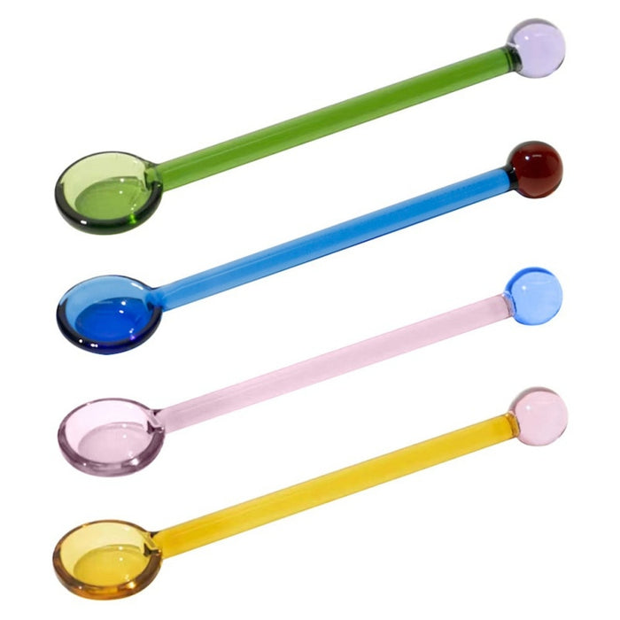 Colored Transparent Coffee Dessert Stirring Spoon