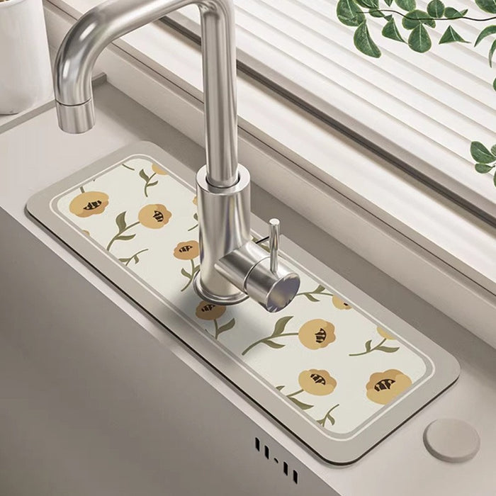 Classic Sink Faucet Countertop Drain Mat