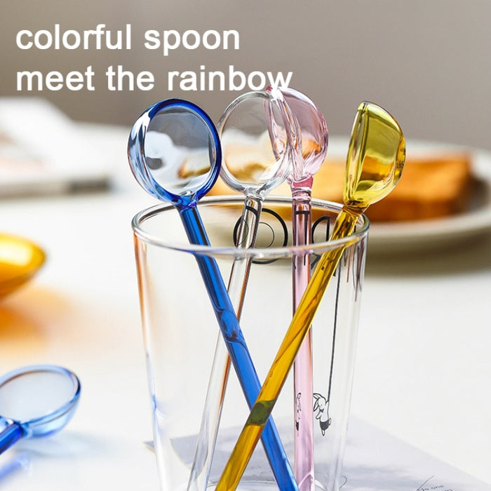 Colored Transparent Coffee Dessert Stirring Spoon