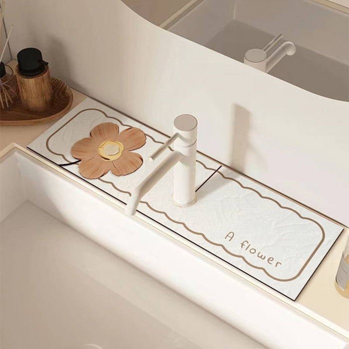 Classic Sink Faucet Countertop Drain Mat