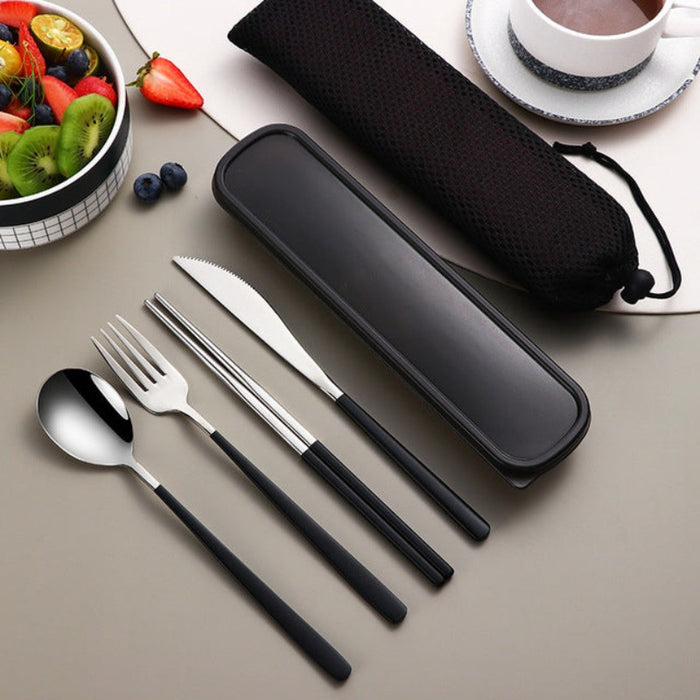 Portable Silver Cutlery Set