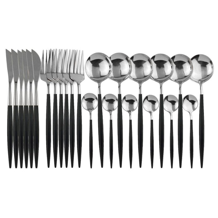 Stainless Steel Silver Tableware Set