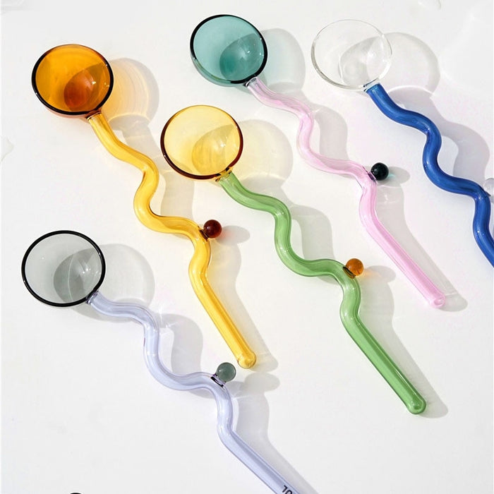 Colored Transparent Coffee Dessert Stirring Spoon