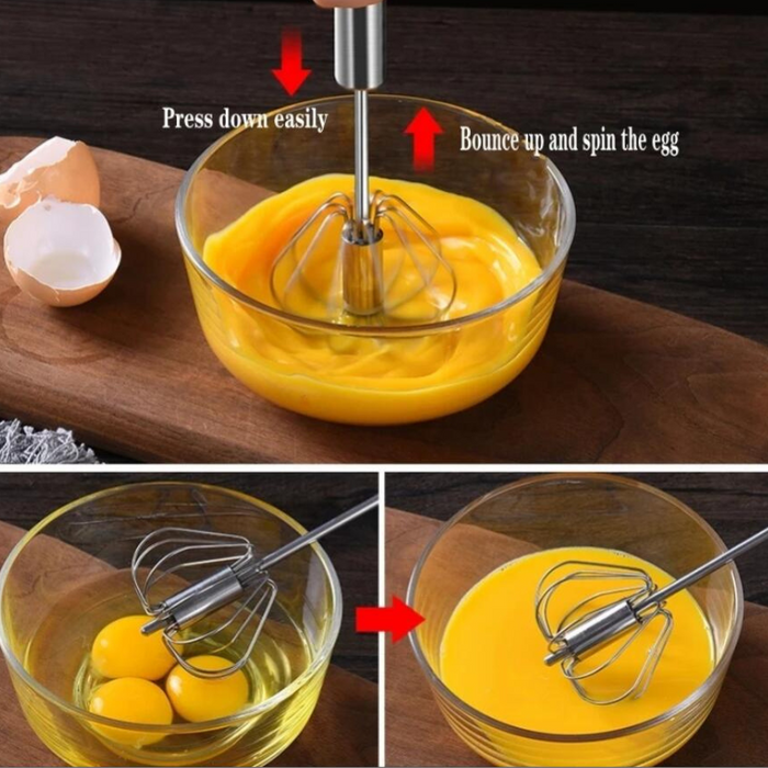 Household Semi Automatic Rotating Egg Beater