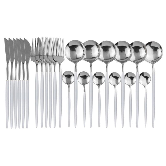 Stainless Steel Silver Tableware Set