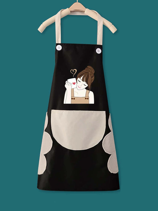 1 Piece Cartoon Printed Apron