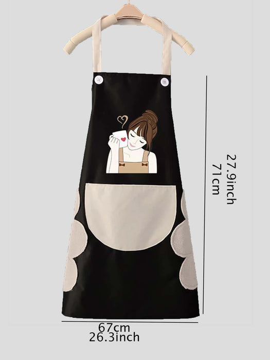 1 Piece Cartoon Printed Apron