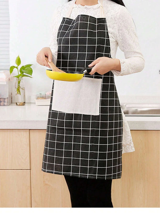 1 Piece Plaid Pattern Apron