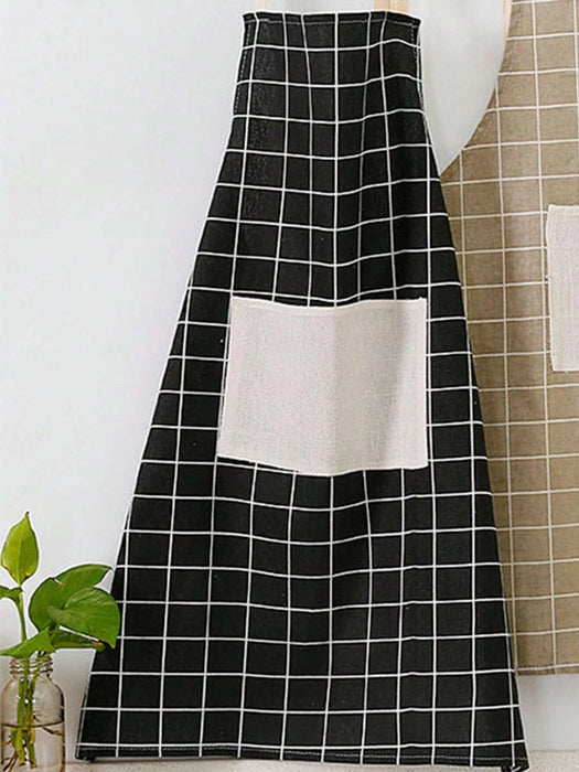 1 Piece Plaid Pattern Apron