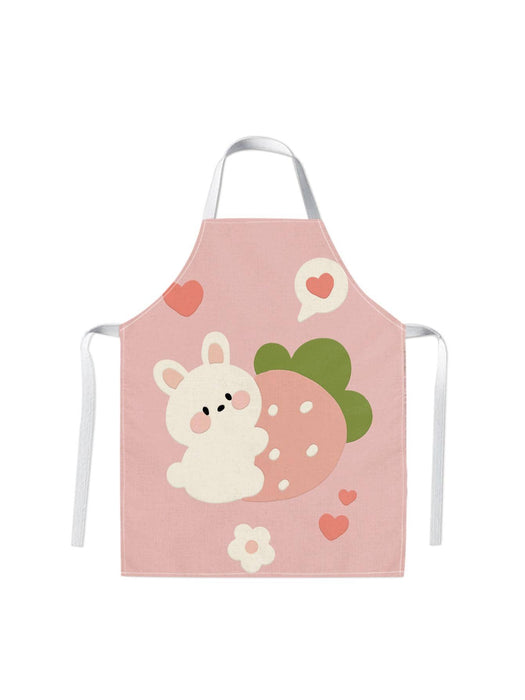 1 Piece Adorable Rabbit Printed Apron