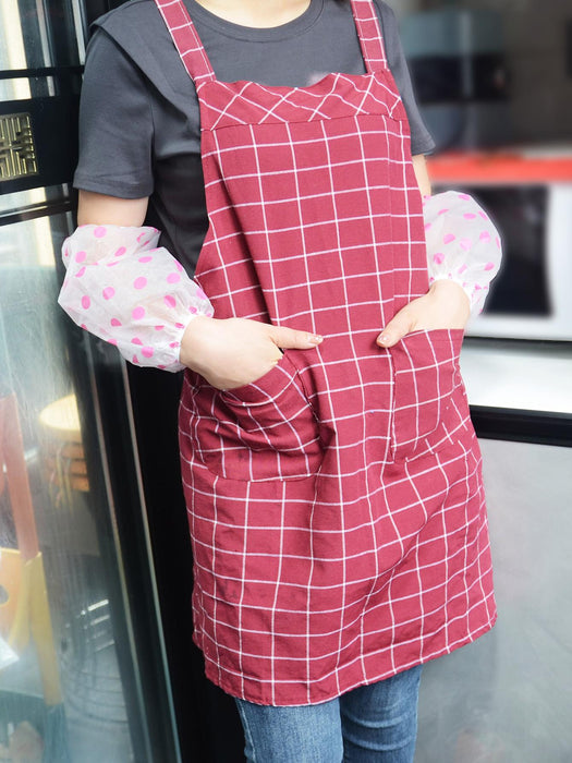 1 Piece Plaid Pattern Apron