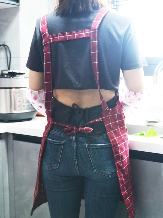 1 Piece Plaid Pattern Apron