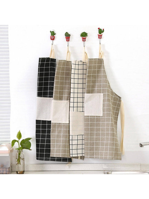 1 Piece Plaid Pattern Apron