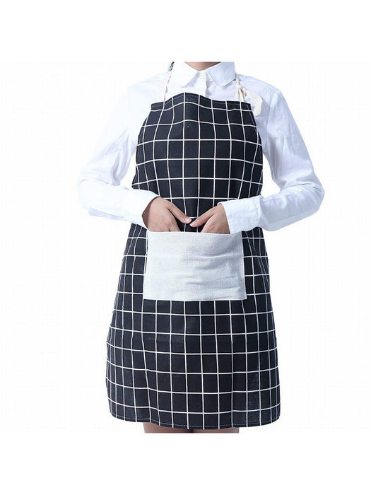 1 Piece Plaid Pattern Apron