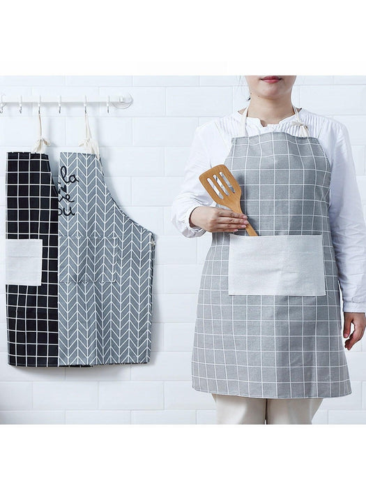 1 Piece Plaid Pattern Apron