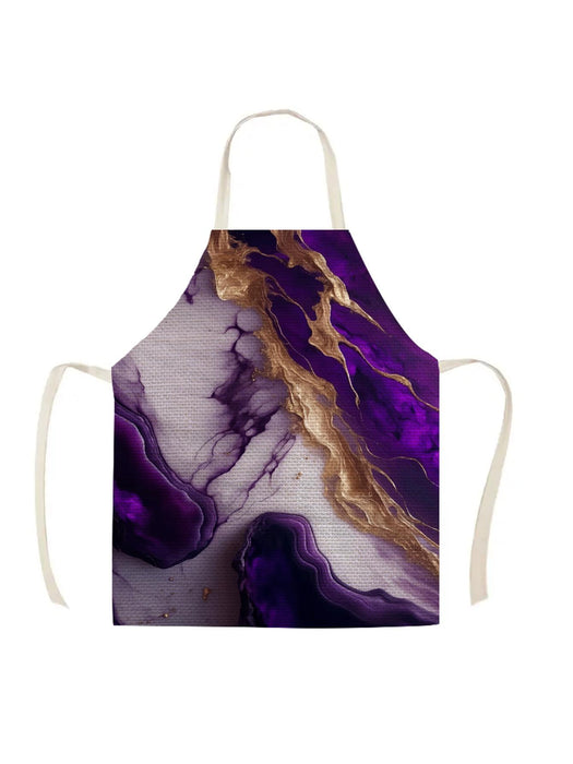 Oil Proof Marble Pattern Apron