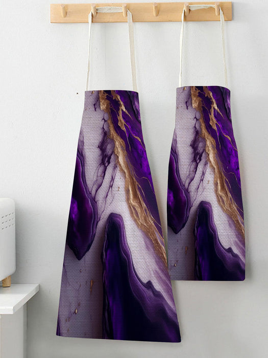 Oil Proof Marble Pattern Apron