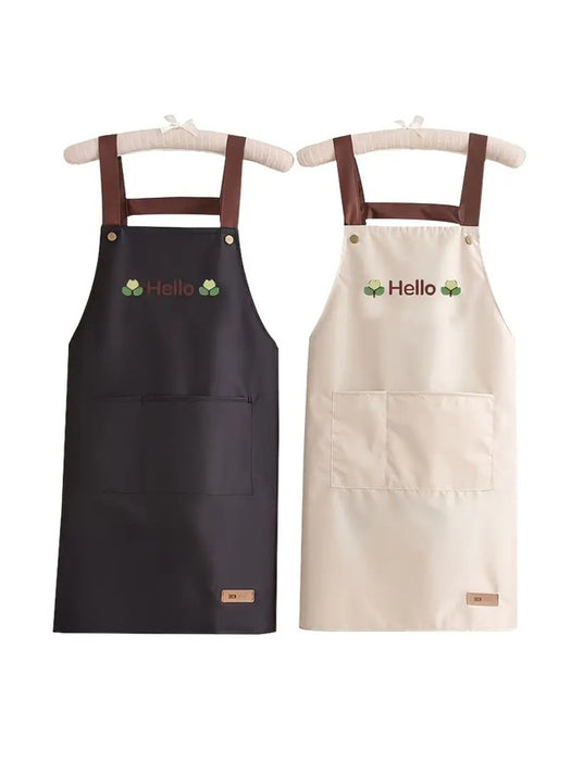 Set Of 2 Floral Pattern Apron