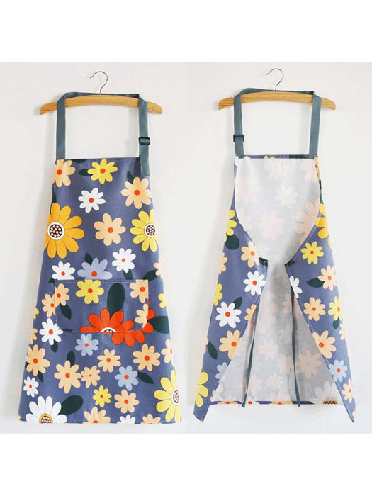 Set Of 2 Floral Printed Kitchen Apron