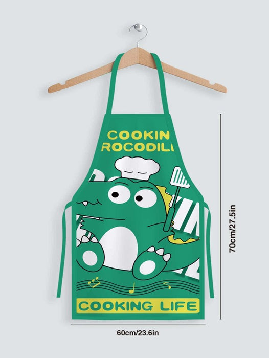 Cartoon Crocodile Printed Apron