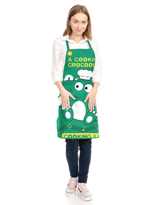 Cartoon Crocodile Printed Apron