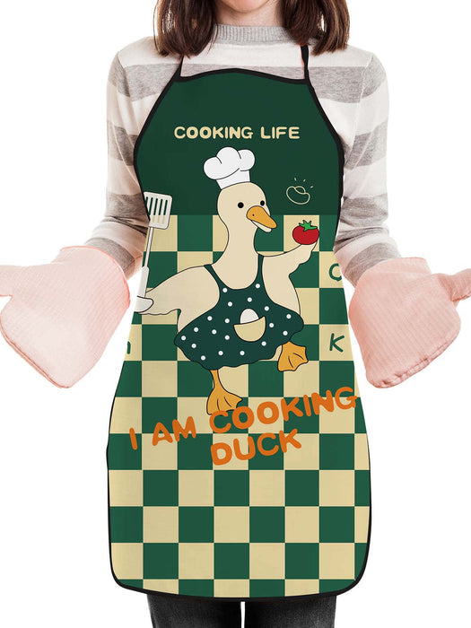 Cartoon Crocodile Printed Water Proof Apron