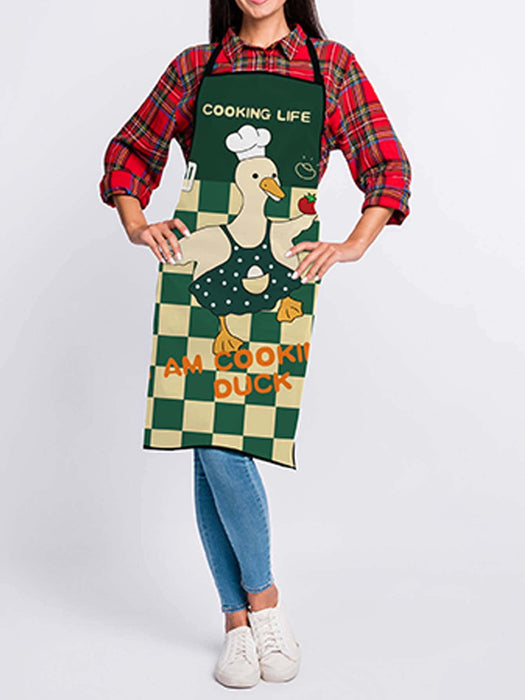 Cartoon Crocodile Printed Water Proof Apron