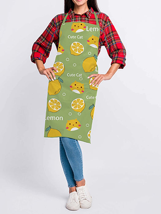 Cartoon Crocodile Printed Water Proof Apron