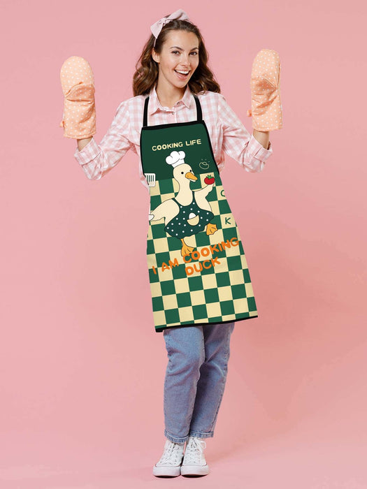 Cartoon Crocodile Printed Water Proof Apron