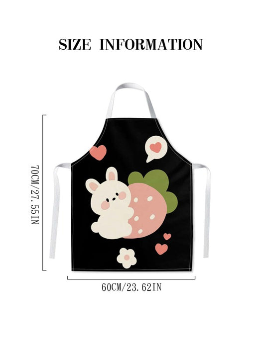 1 Piece Adorable Rabbit Printed Apron