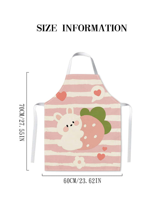 1 Piece Adorable Rabbit Printed Apron