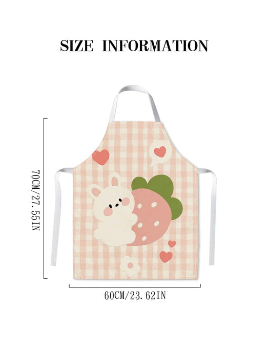 1 Piece Adorable Rabbit Printed Apron