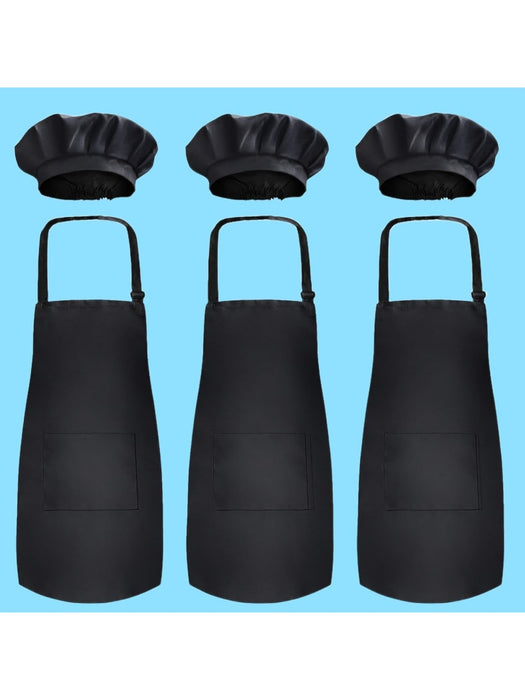 Set Of 3 Apron And Caps