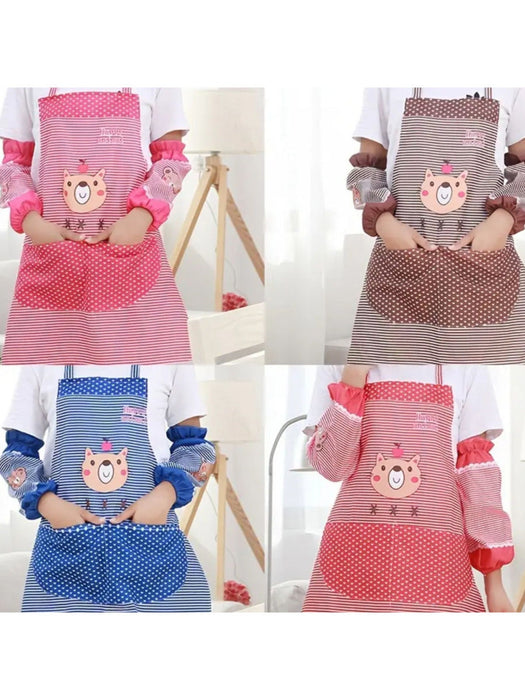 1 Piece Kitchen Apron With Sleeves