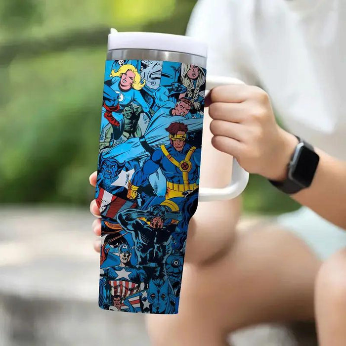 Marvel And DC Characters Design Leakproof Tumbler