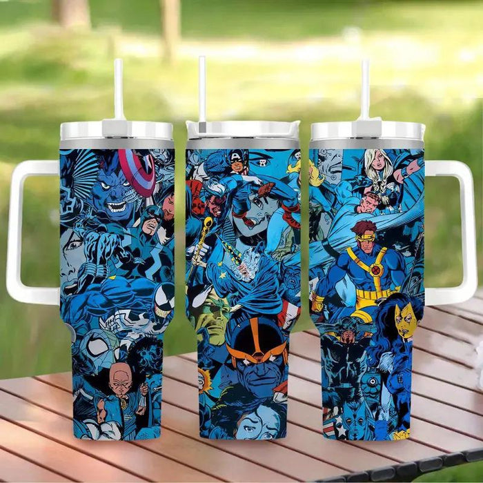 Marvel And DC Characters Design Leakproof Tumbler