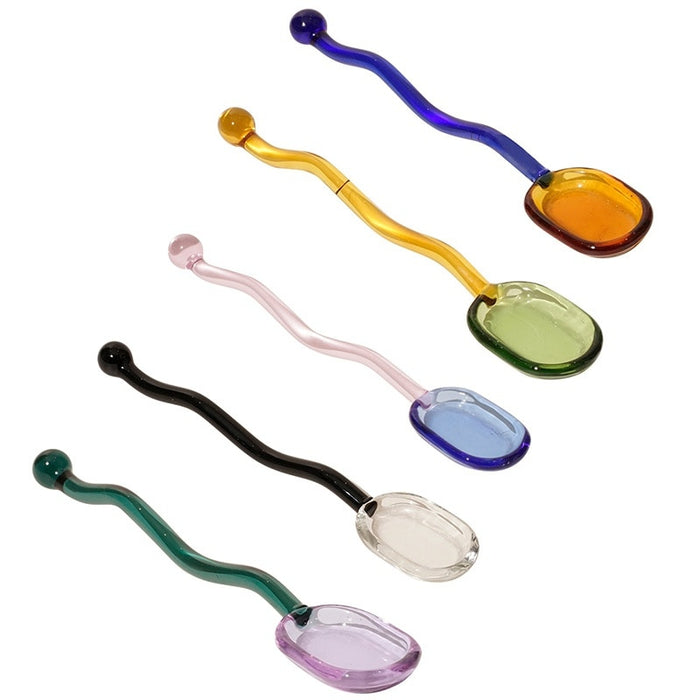 Colored Transparent Coffee Dessert Stirring Spoon