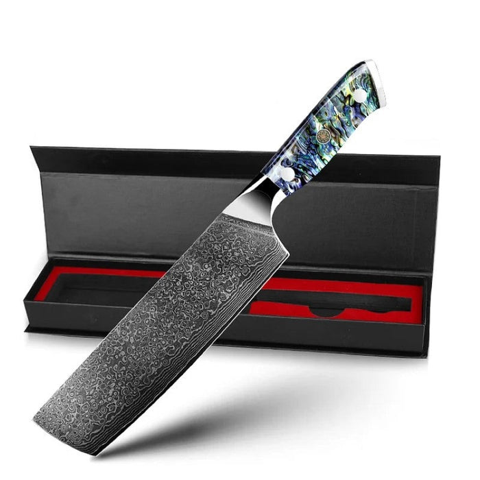 Chef Kitchen Knife With Abalone Shell Handle