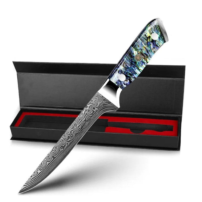 Chef Kitchen Knife With Abalone Shell Handle