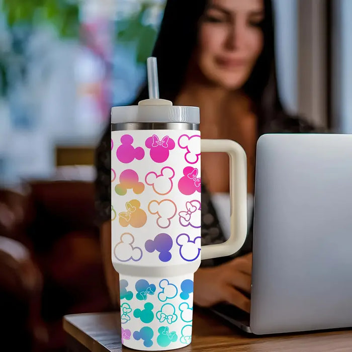 Personalized 40oz Tumbler With Vibrant Icon Design