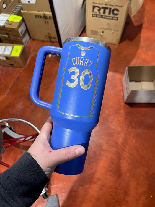 Basketball Themed Insulated Mug With Iconic Number Design