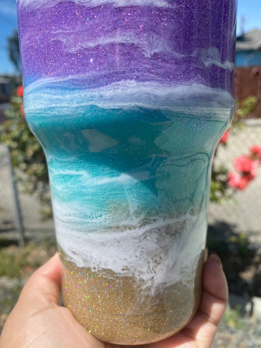 40oz Ocean Inspired Layered Design Tumbler