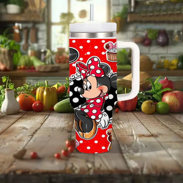 Minnie Design 40oz Tumbler With Handle