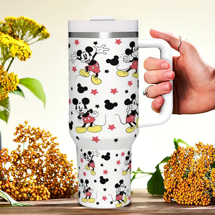 40oz Mickey Design Insulated Tumbler With Handle