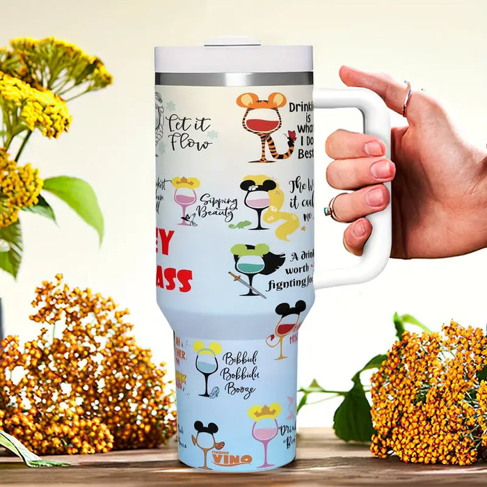 40oz Mickey Mouse Design Themed Insulated Cup With Lid