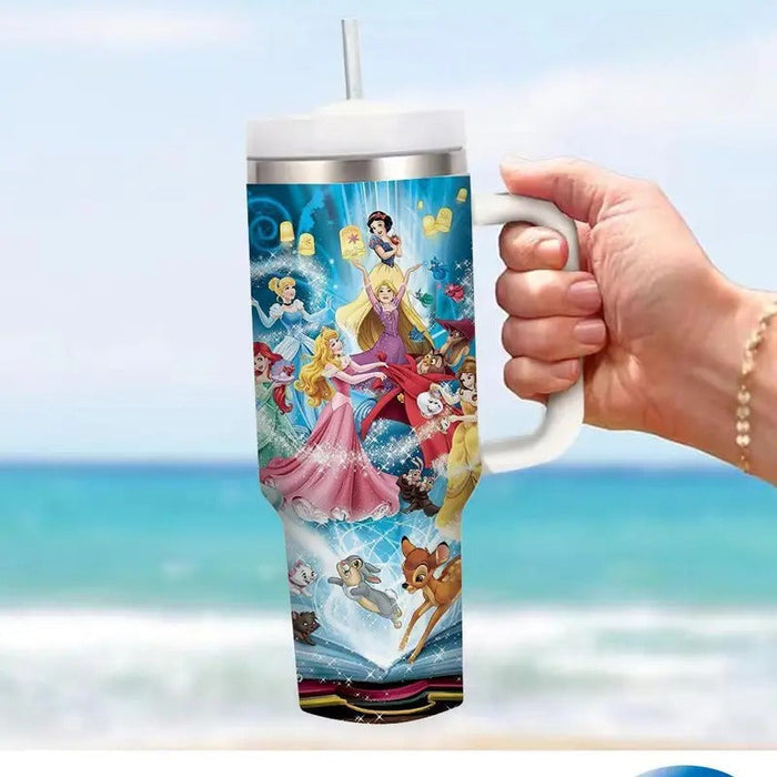 Princess Themed 40oz Insulated Tumbler With Handle