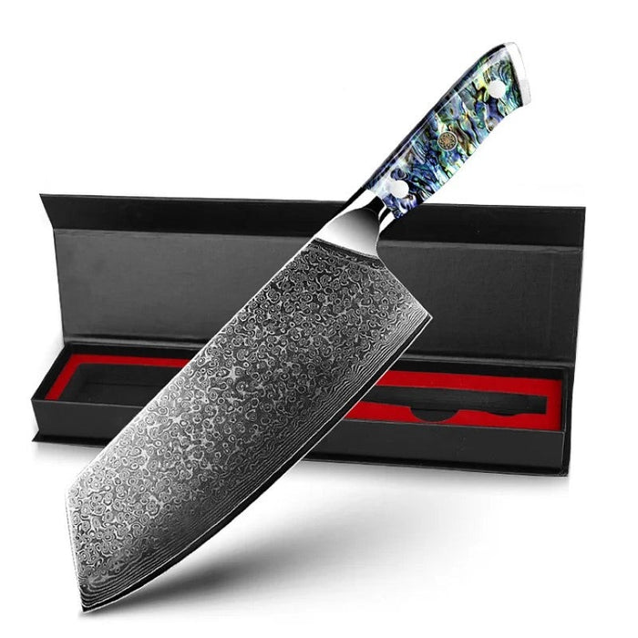 Chef Kitchen Knife With Abalone Shell Handle